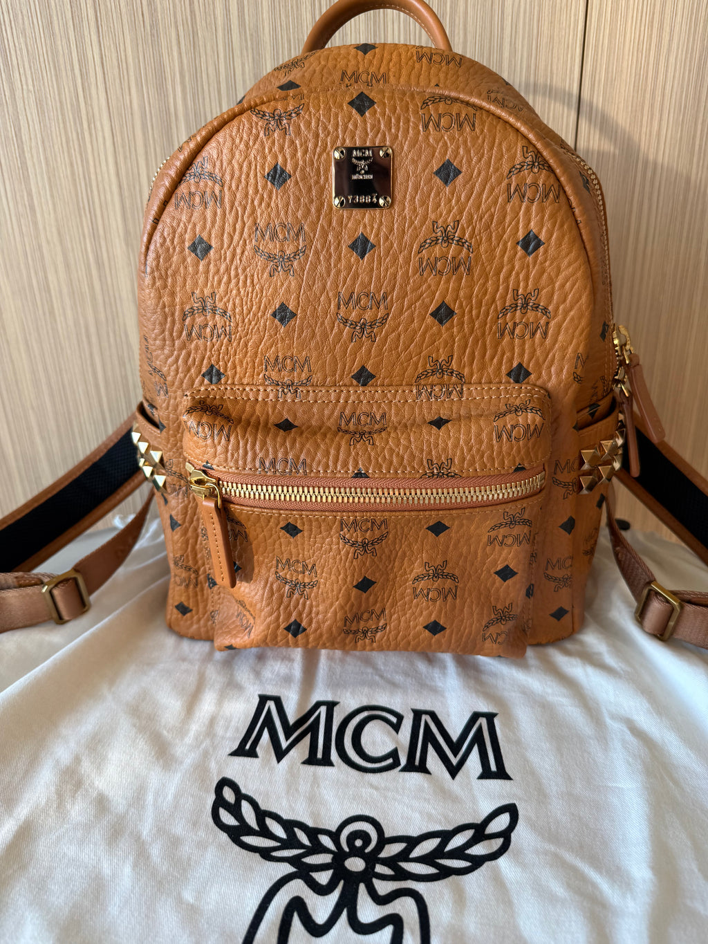 MCM Monogram Canvas Backback