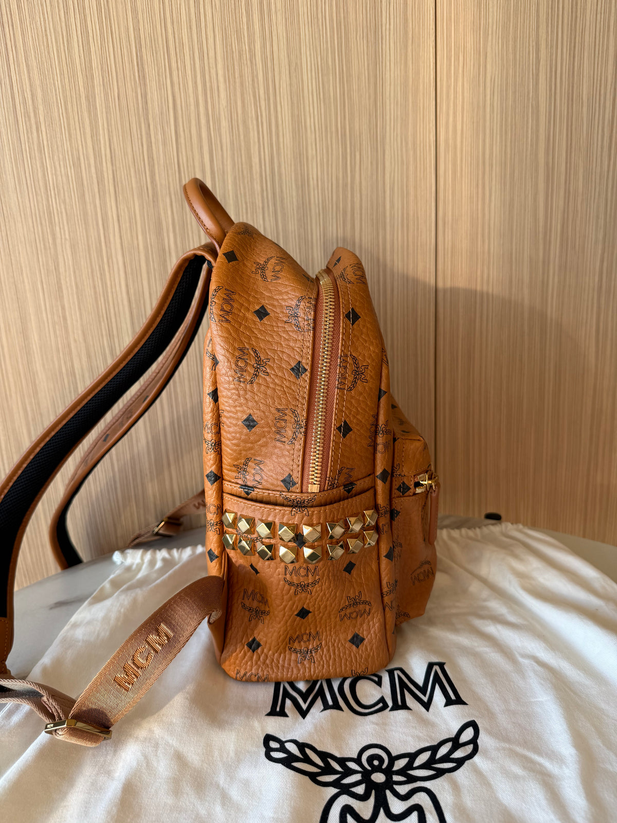 MCM Monogram Canvas Backback