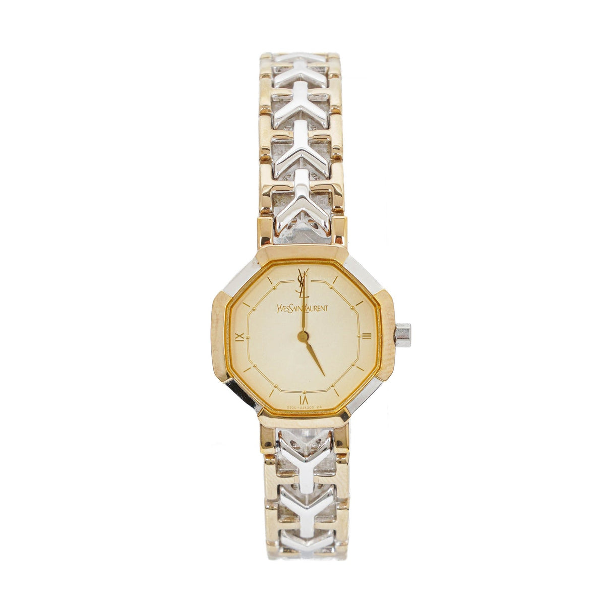 Yves Saint Laurent Octagon Two-Tone Stainless Steel Watch