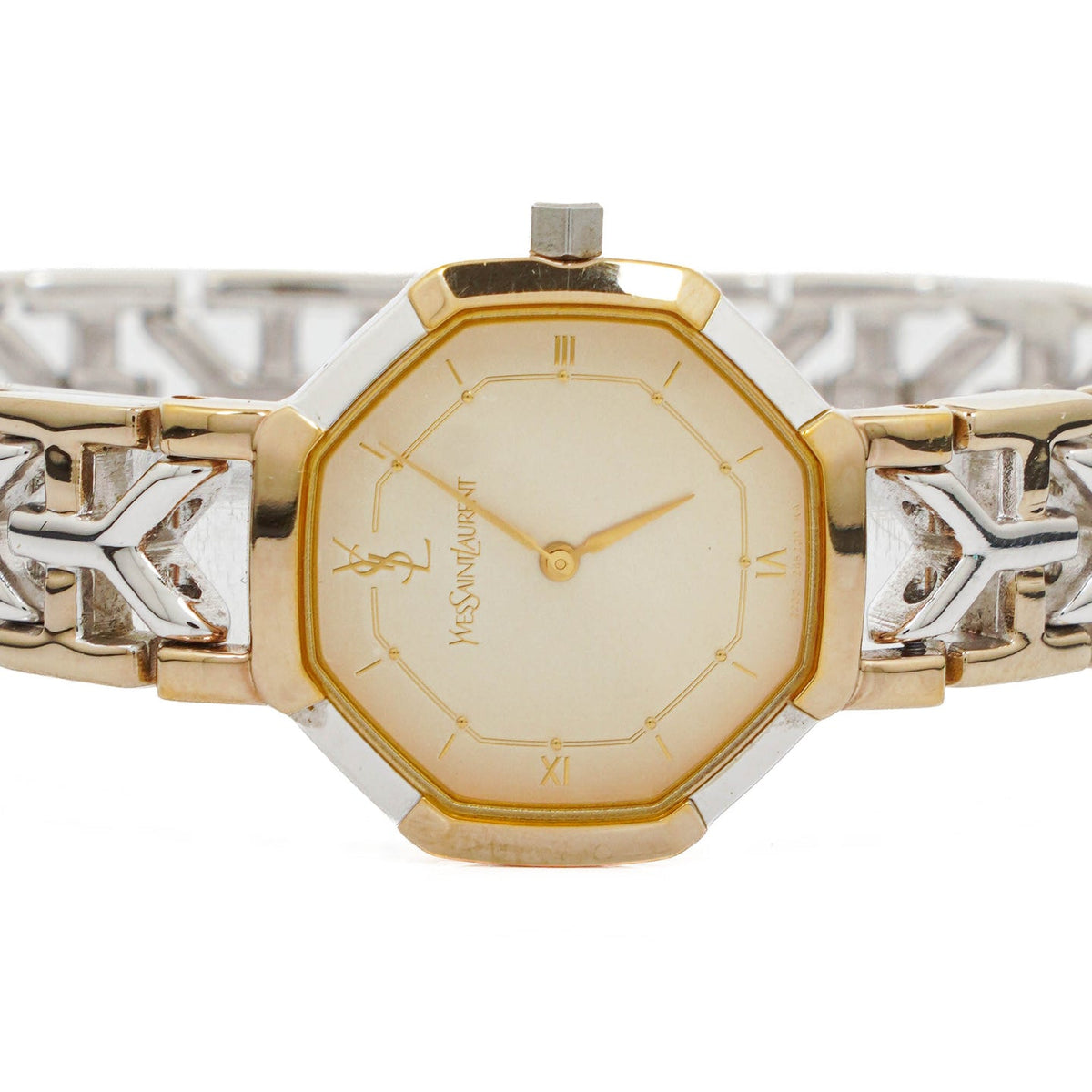 Yves Saint Laurent Octagon Two-Tone Stainless Steel Watch