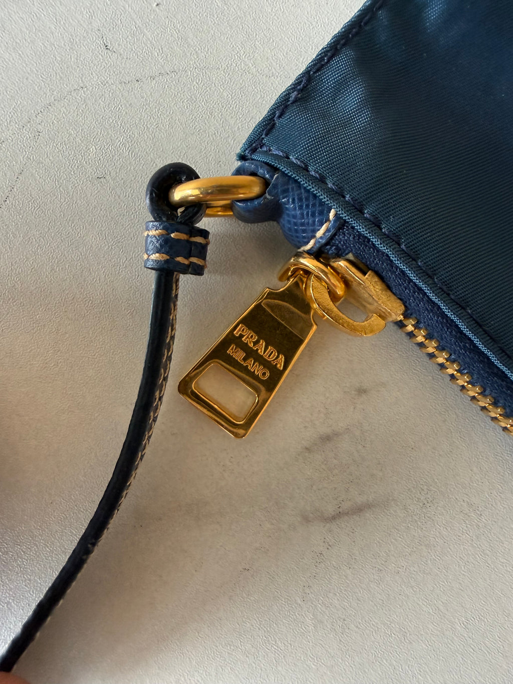 Prada Blue Nylon Bag