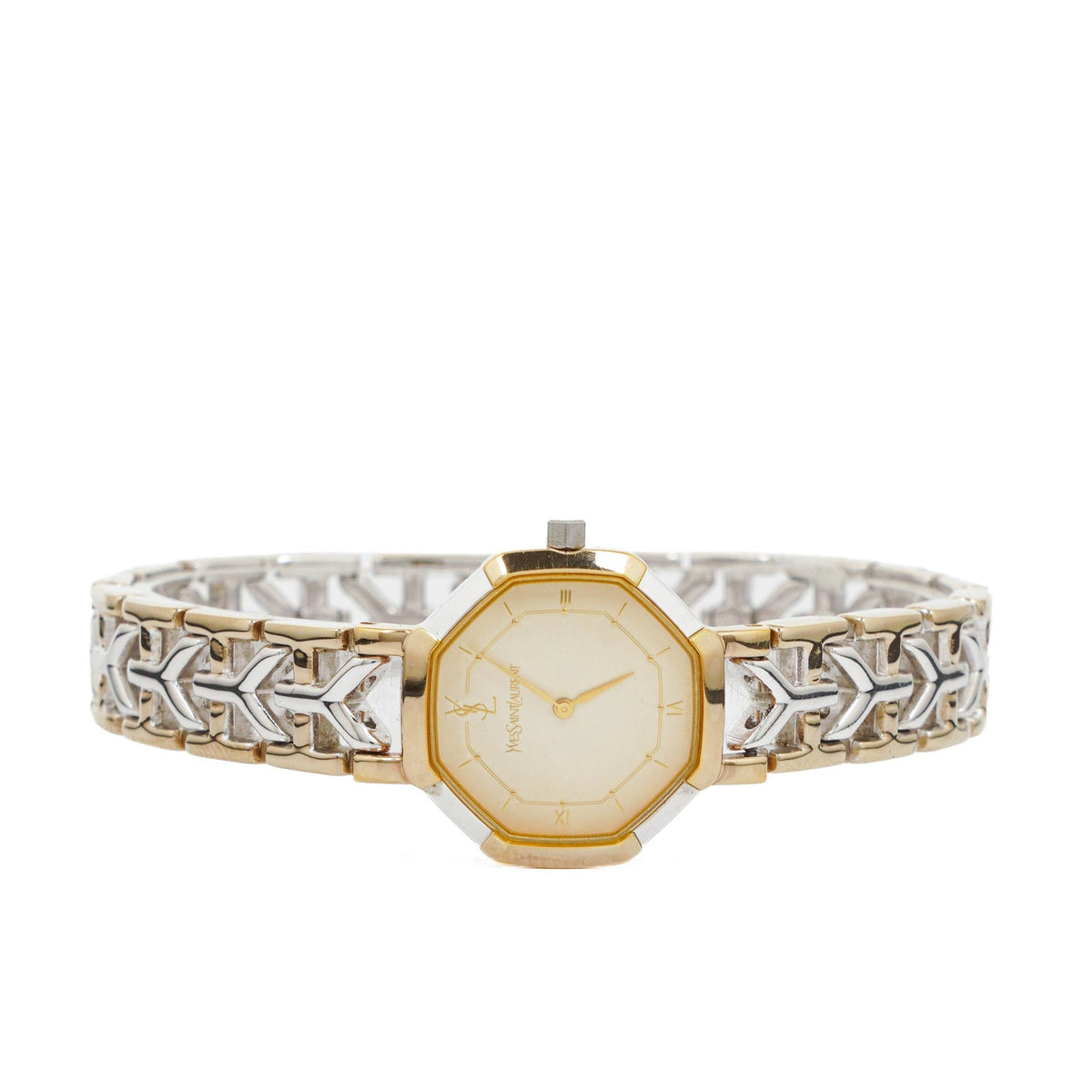 Yves Saint Laurent Octagon Two-Tone Stainless Steel Watch