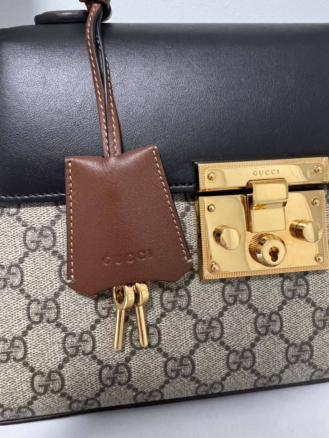 Gucci Padlock GG Supreme Top Handle.