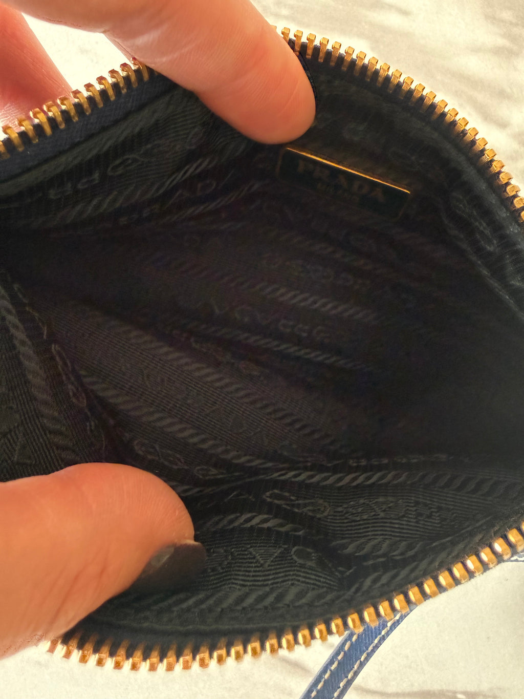 Prada Blue Nylon Bag