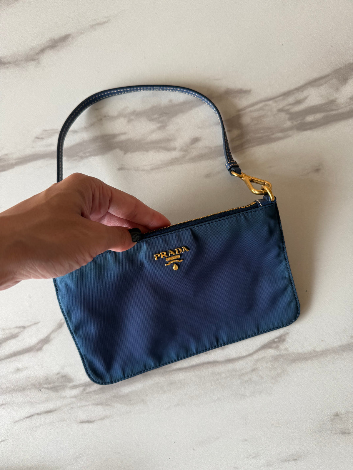 Prada Blue Nylon Bag