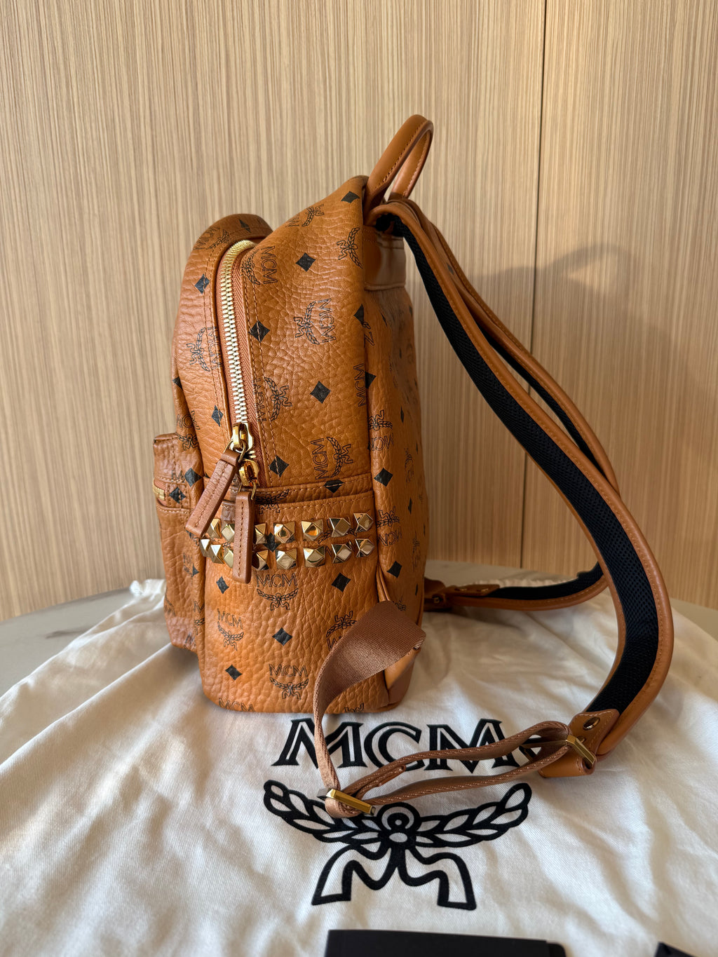 MCM Monogram Canvas Backback
