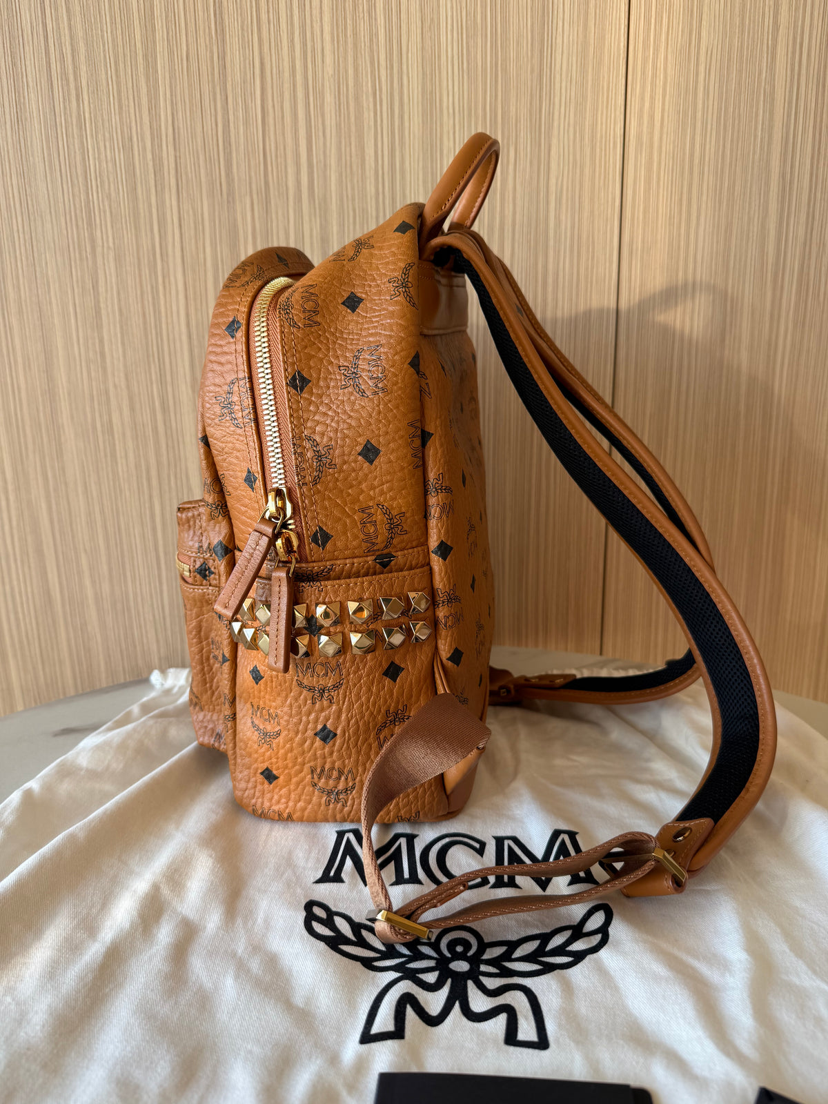 MCM Monogram Canvas Backback