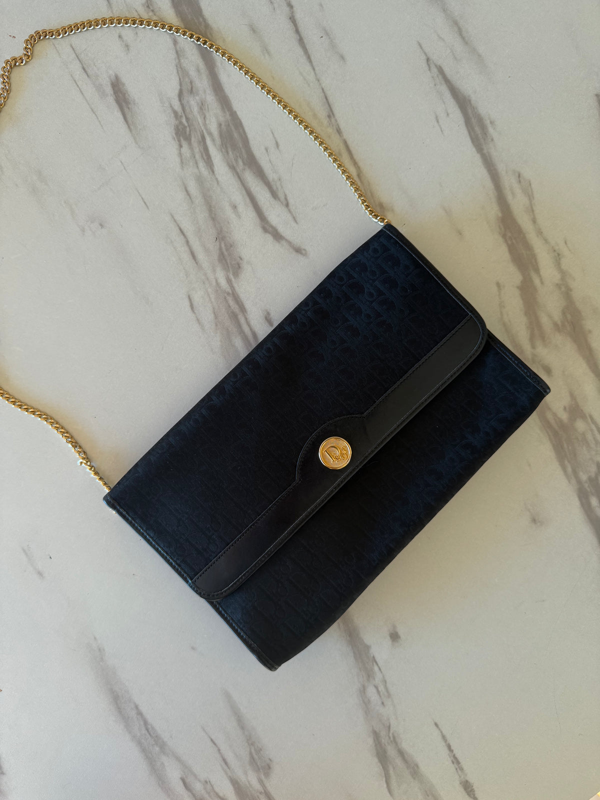 Christian Dior Trotter Canvas Chain Shoulder Bag
