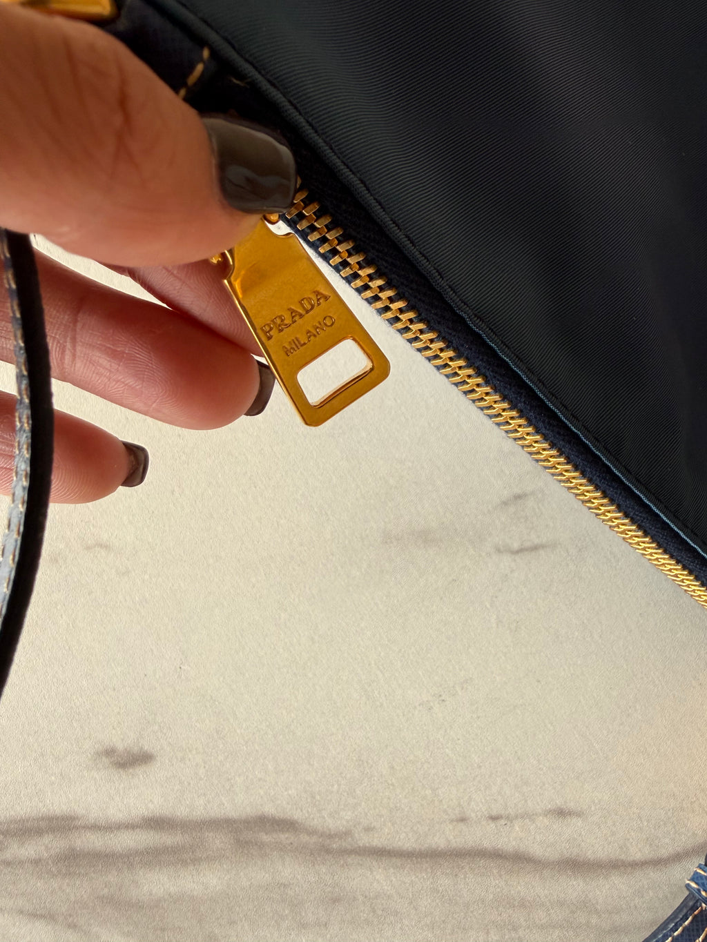 Prada Blue Nylon Bag