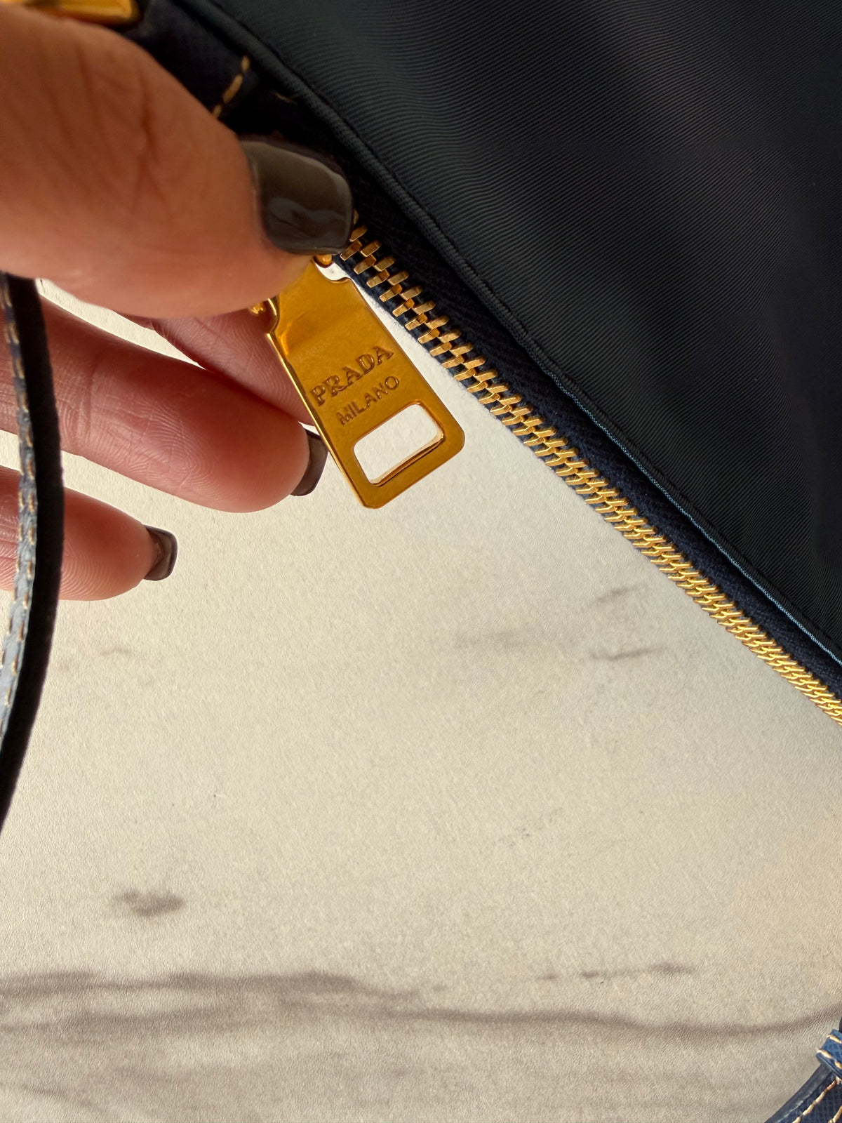 Prada Blue Nylon Bag