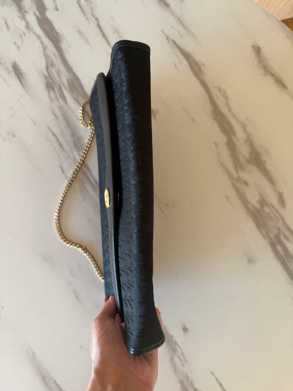 Christian Dior Trotter Canvas Chain Shoulder Bag