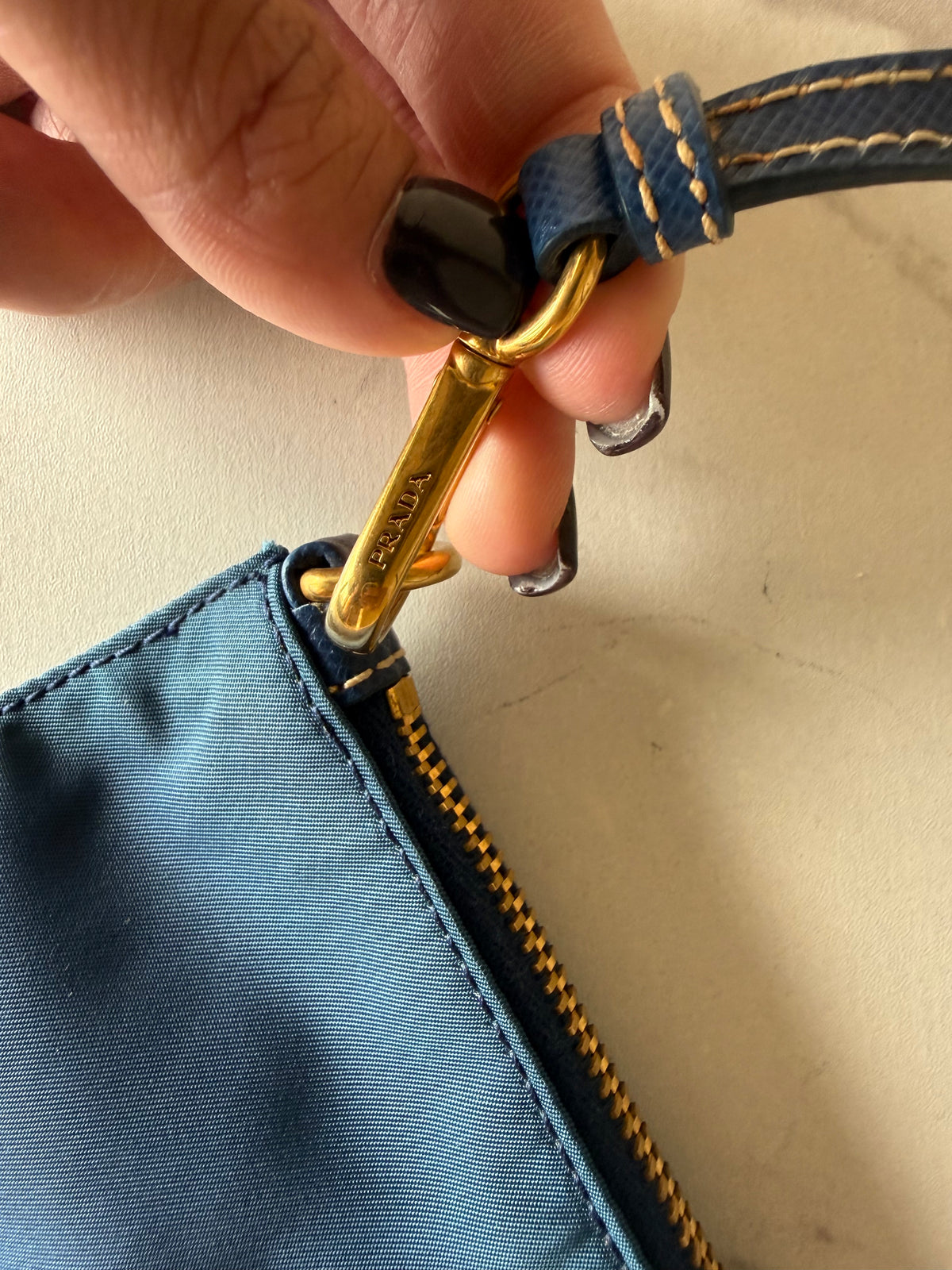 Prada Blue Nylon Bag
