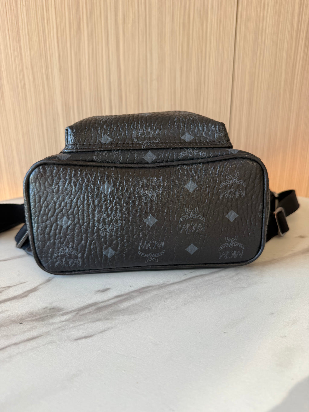 MCM Visetos Studded Leather Mini Backpack