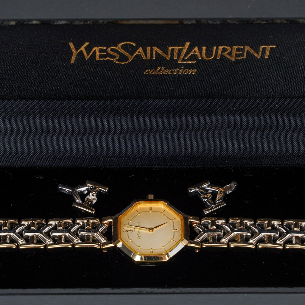 Yves Saint Laurent Octagon Two-Tone Stainless Steel Watch