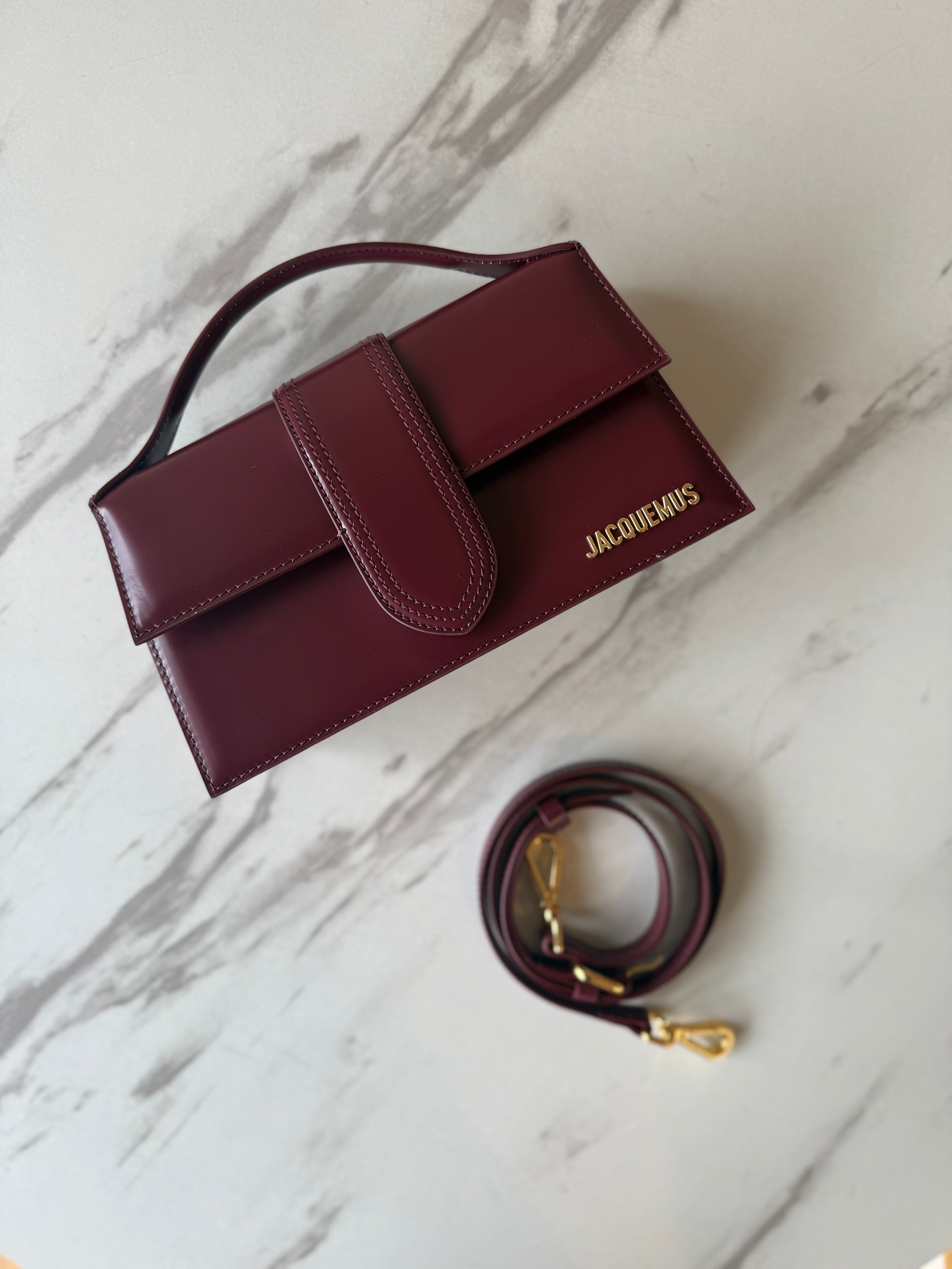 Jacquemus Le Grand Bambino Bordeaux
