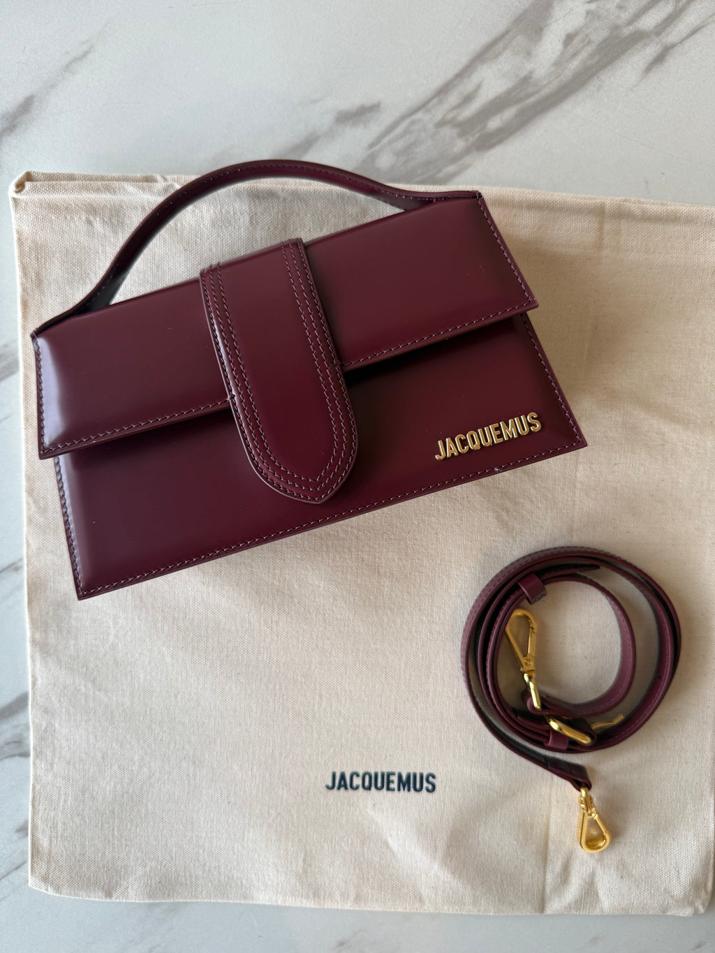 Jacquemus Le Grand Bambino Bordeaux