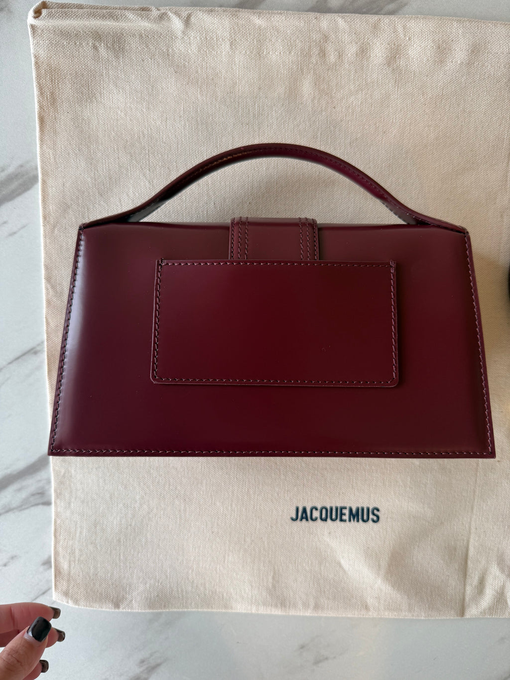 Jacquemus Le Grand Bambino Bordeaux