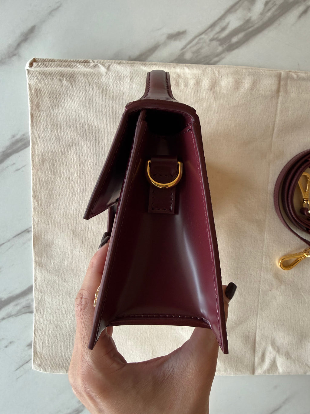 Jacquemus Le Grand Bambino Bordeaux