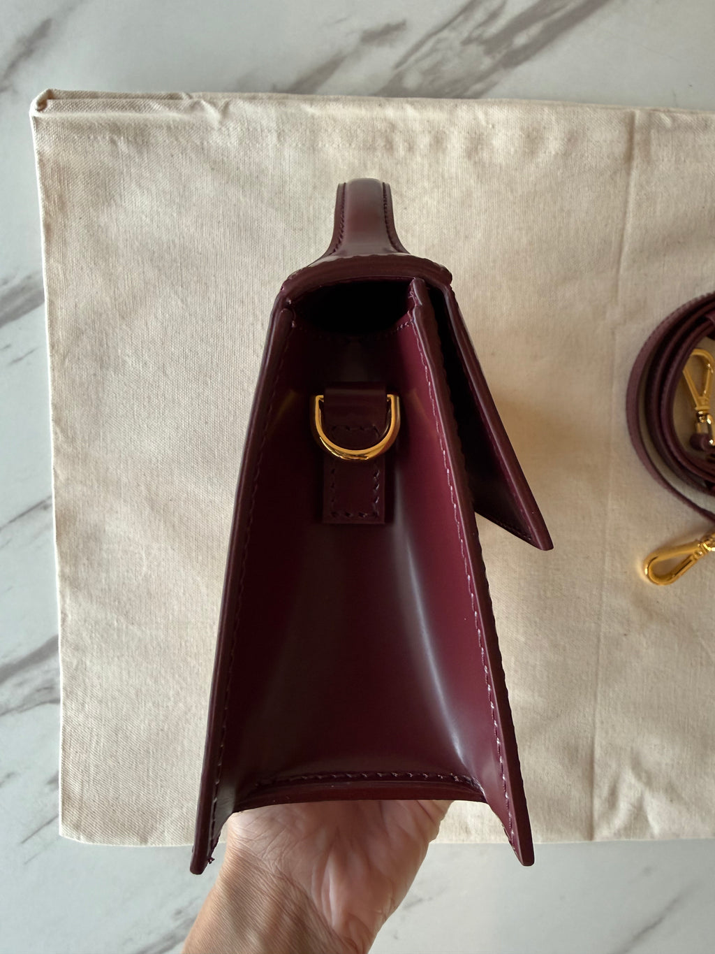 Jacquemus Le Grand Bambino Bordeaux