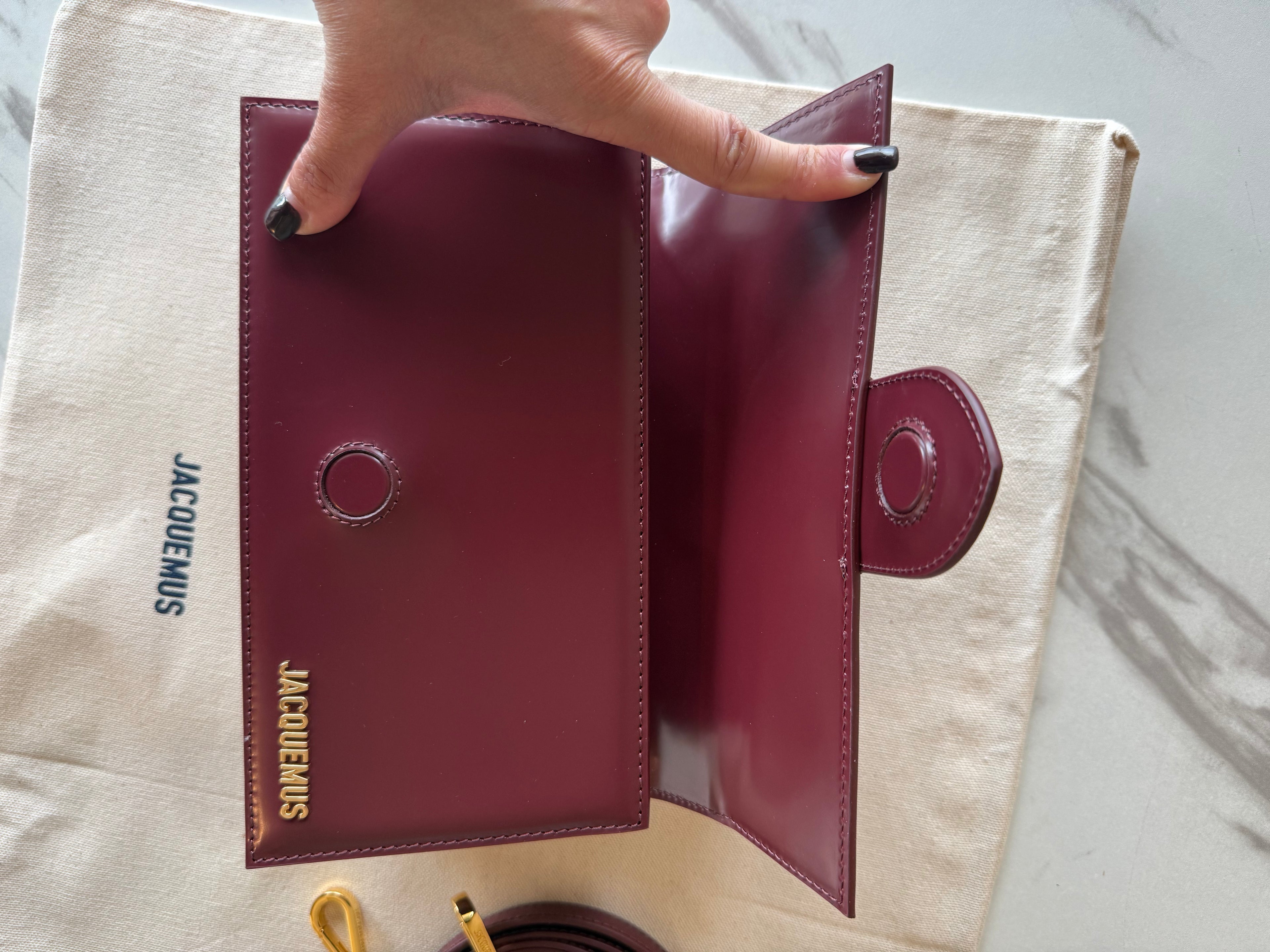 Jacquemus Le Grand Bambino Bordeaux