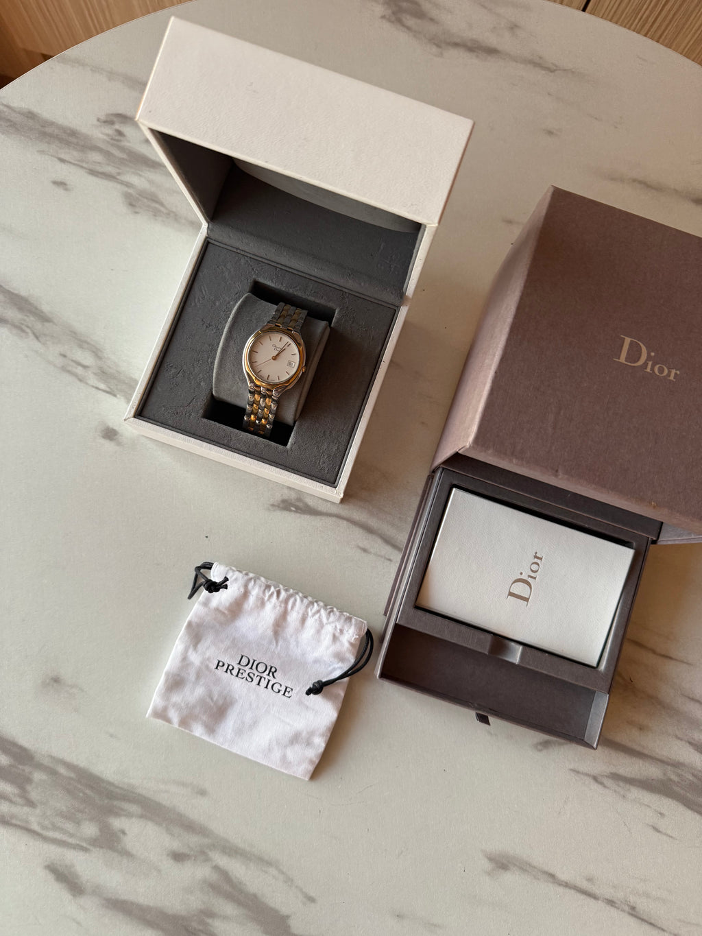 CHRISTIAN DIOR TWO-TONED QUARTZ WATCH