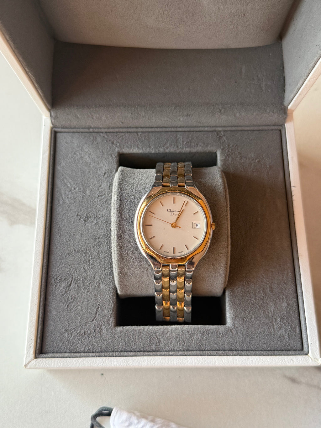 CHRISTIAN DIOR TWO-TONED QUARTZ WATCH