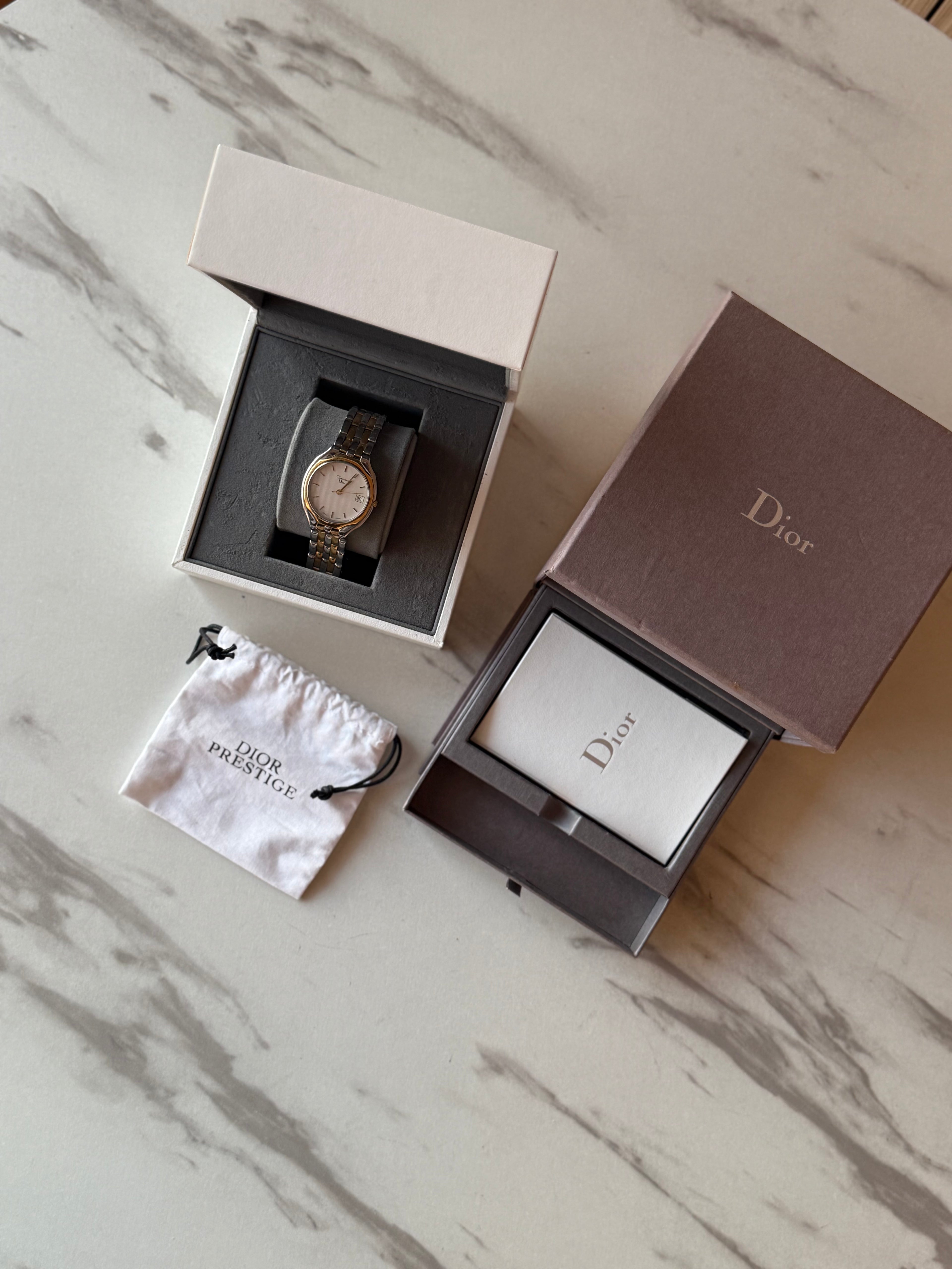 CHRISTIAN DIOR TWO-TONED QUARTZ WATCH