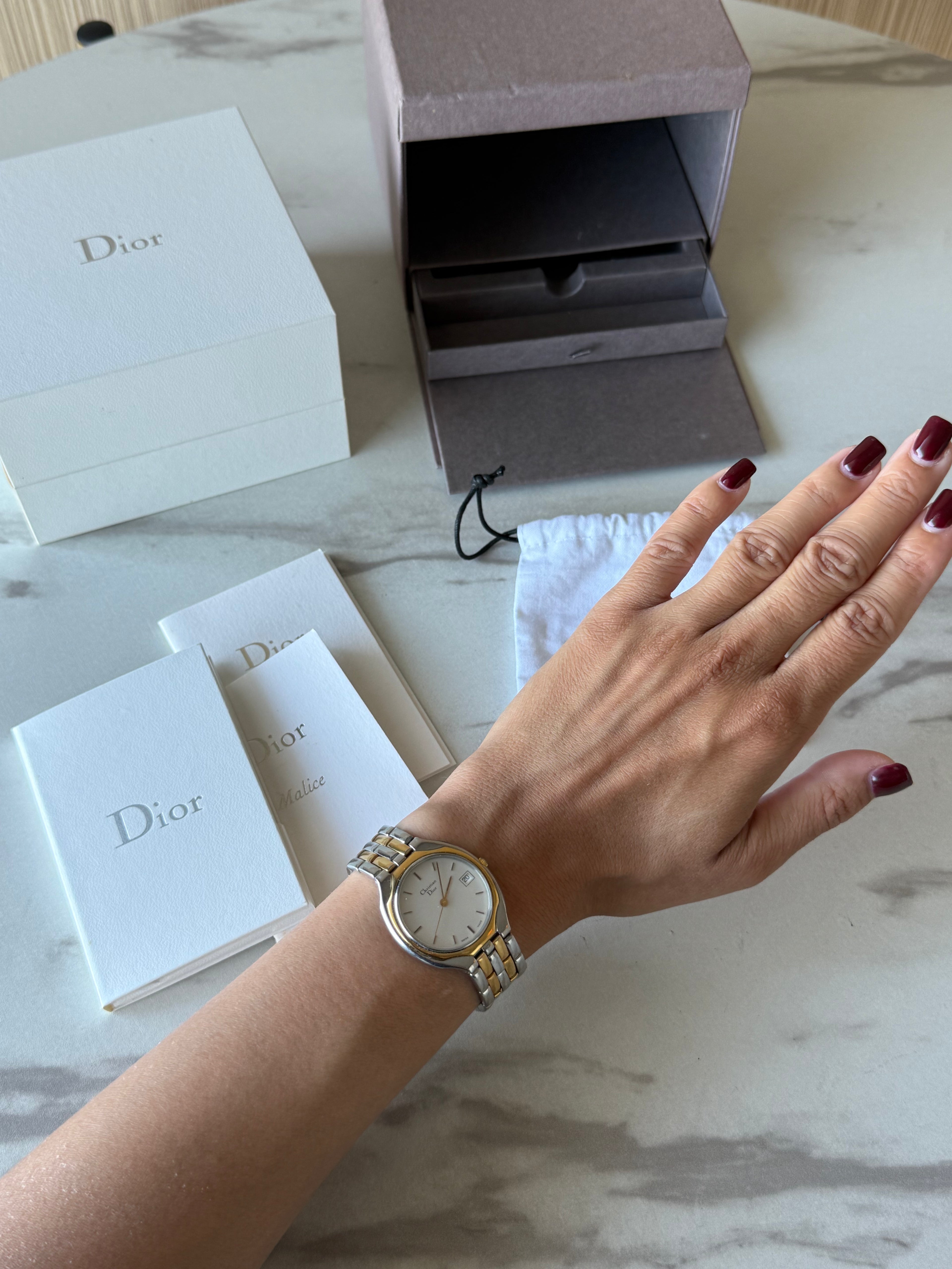 CHRISTIAN DIOR TWO-TONED QUARTZ WATCH