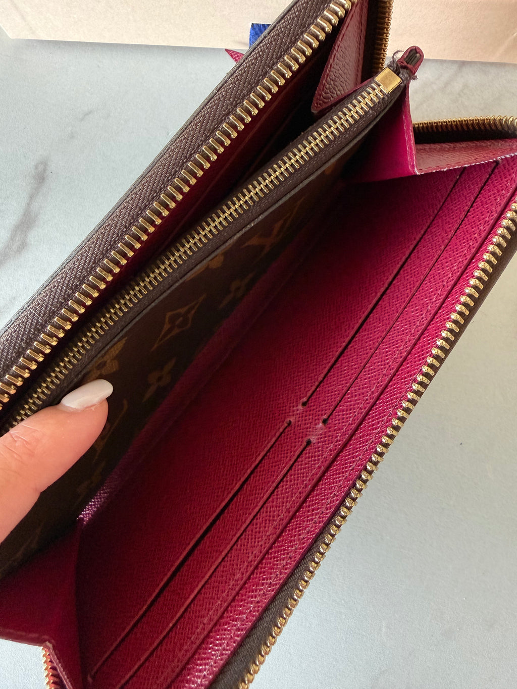 Louis Vuitton Clemence Monogram Canvas Wallet