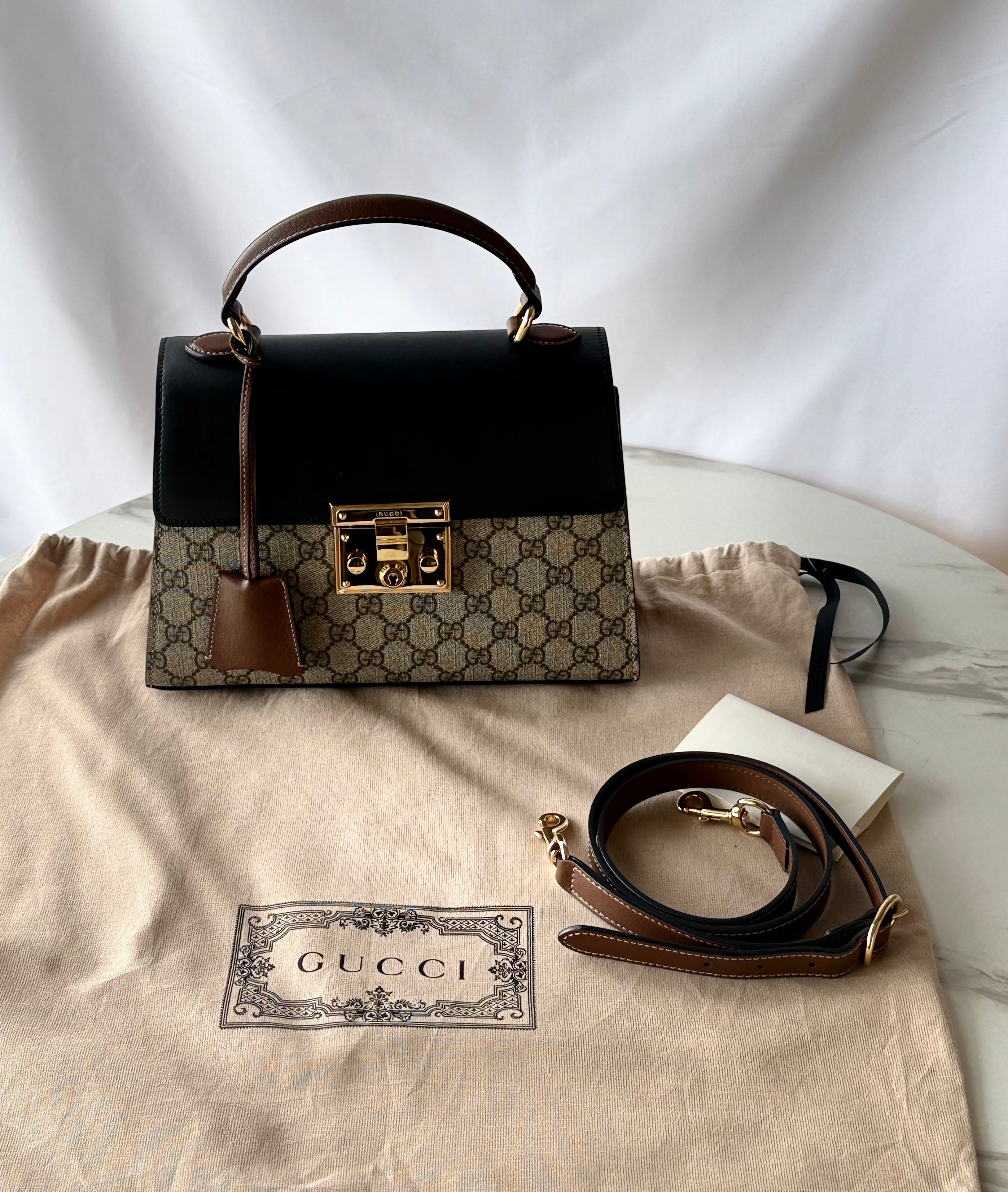 Gucci Padlock GG Supreme Top Handle.