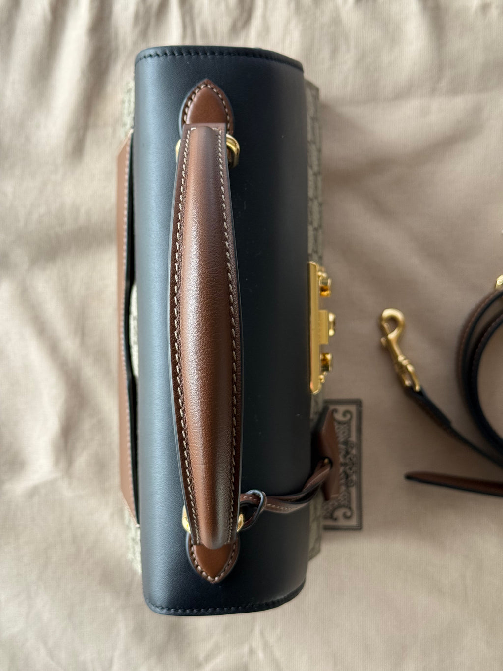 Gucci Padlock GG Supreme Top Handle.
