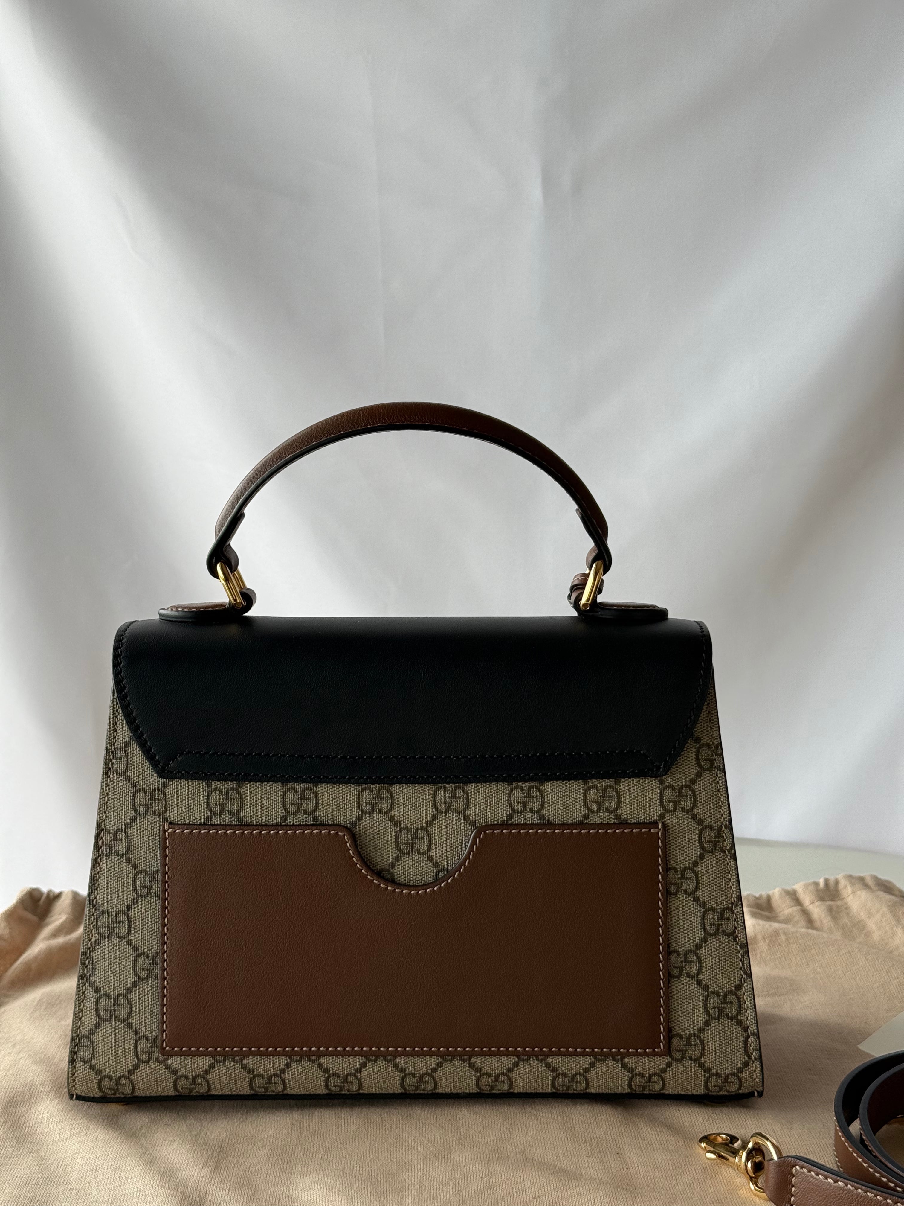 Gucci Padlock GG Supreme Top Handle.
