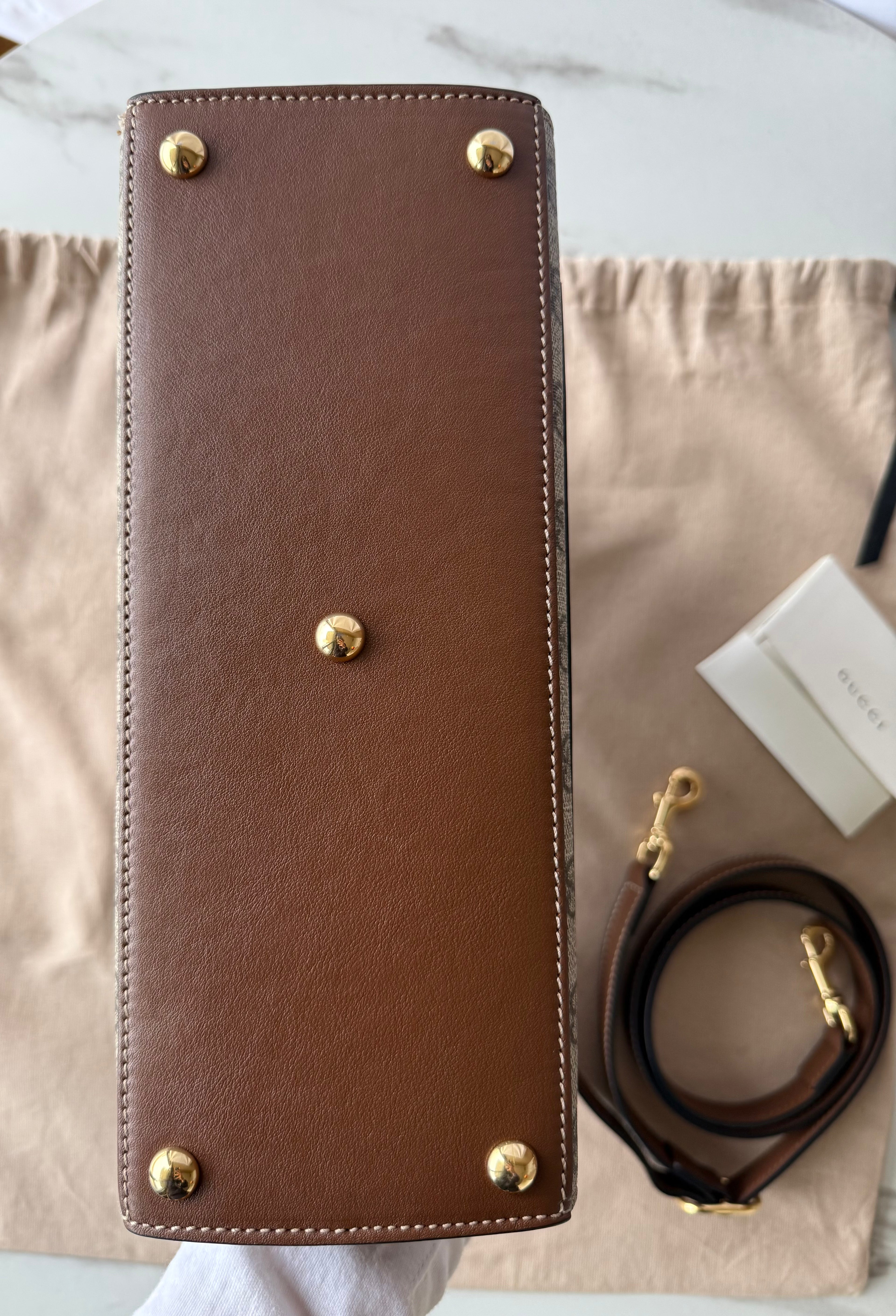 Gucci Padlock GG Supreme Top Handle.