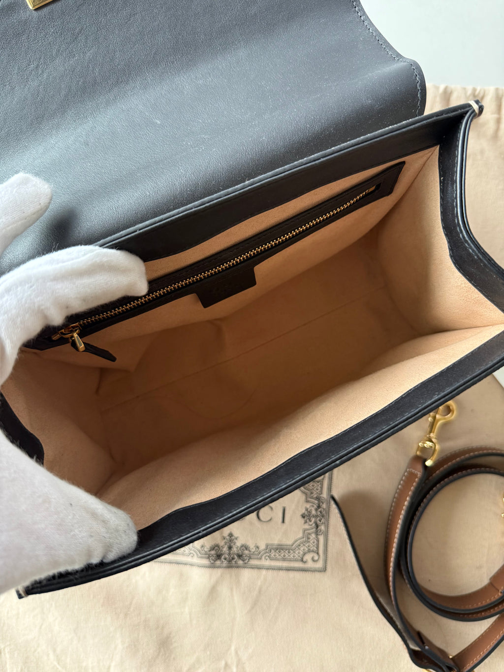 Gucci Padlock GG Supreme Top Handle.