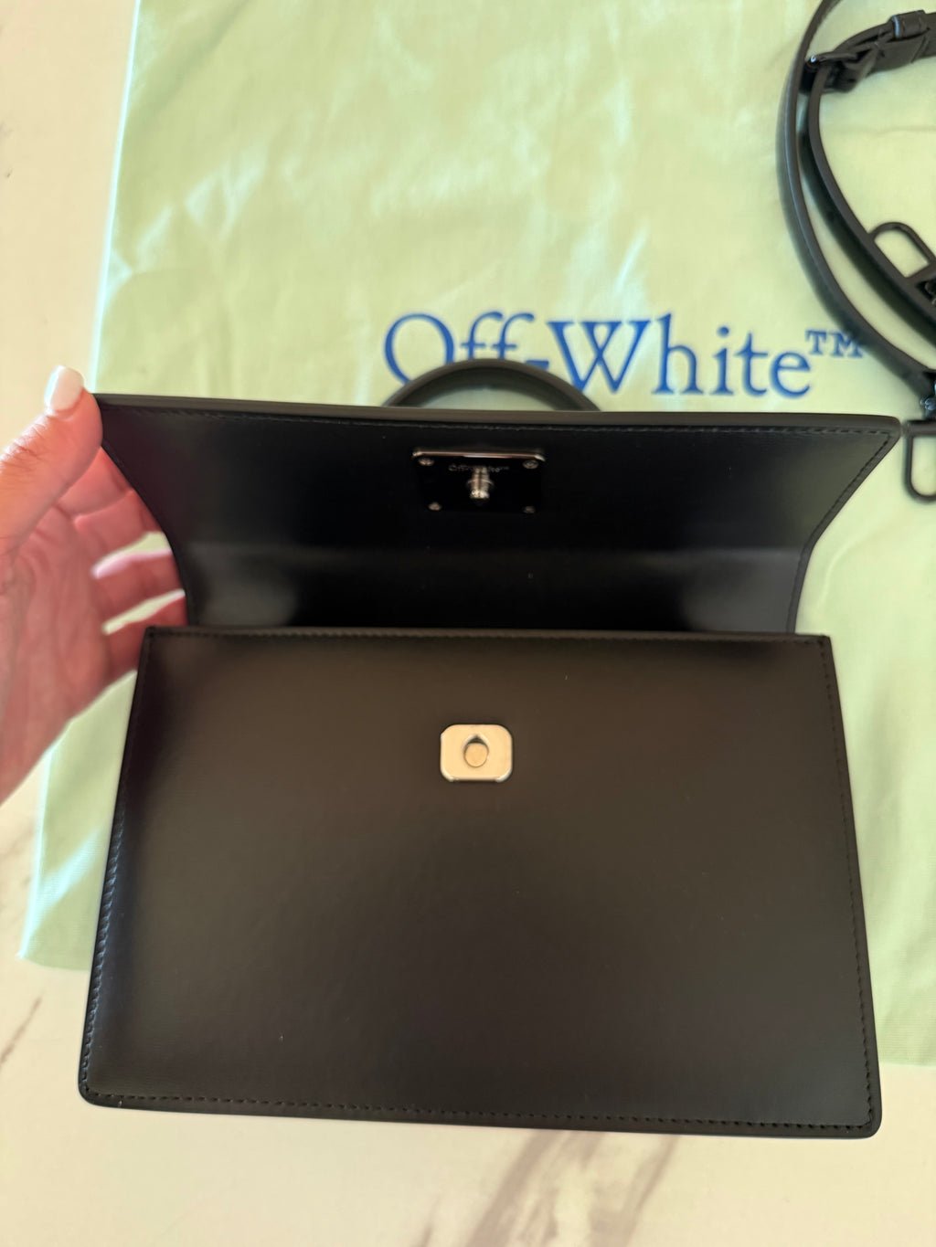 Off White Jitney 1.4 Leather Handbag