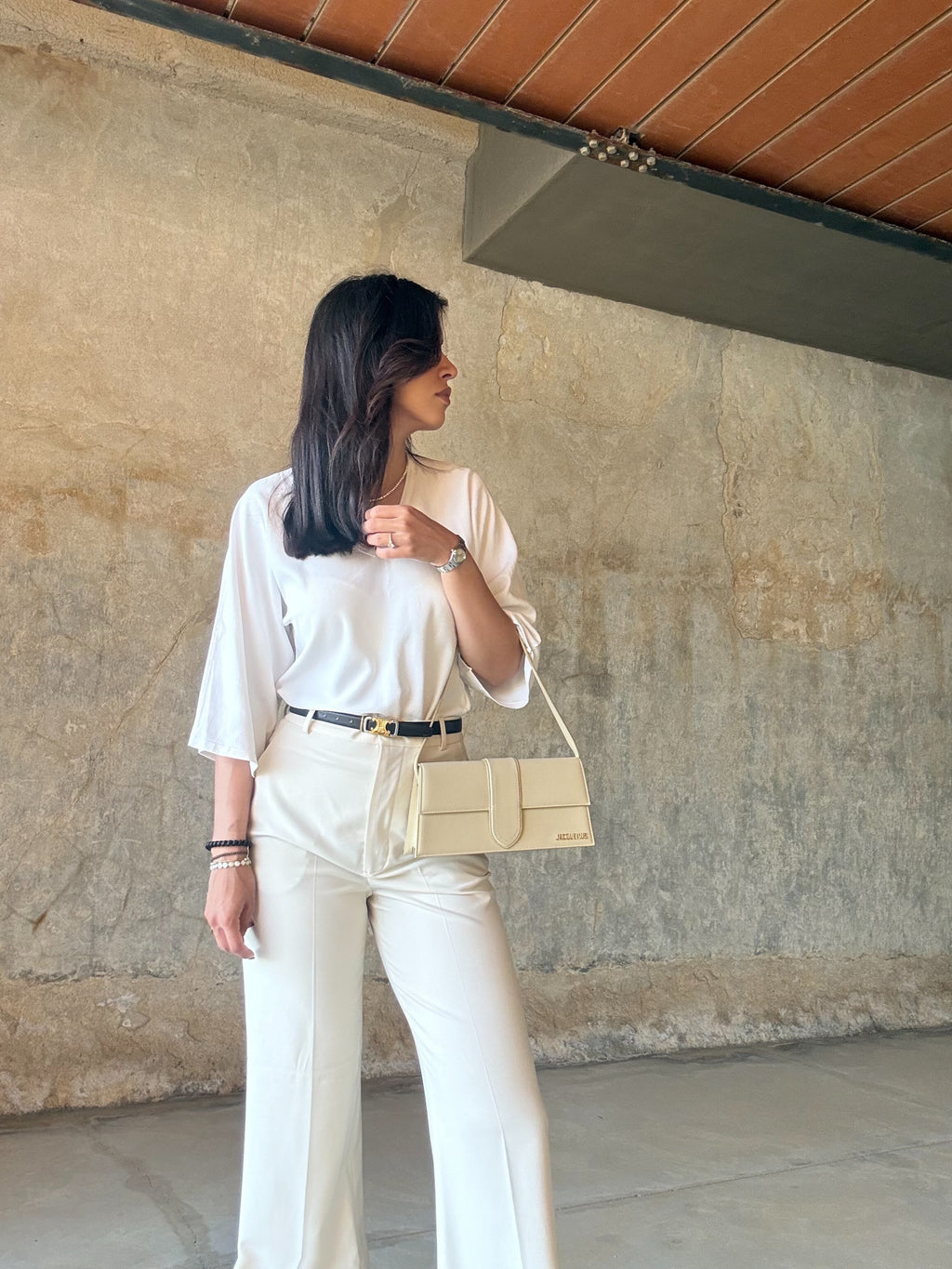 Jacquemus The Long Bambino Beige