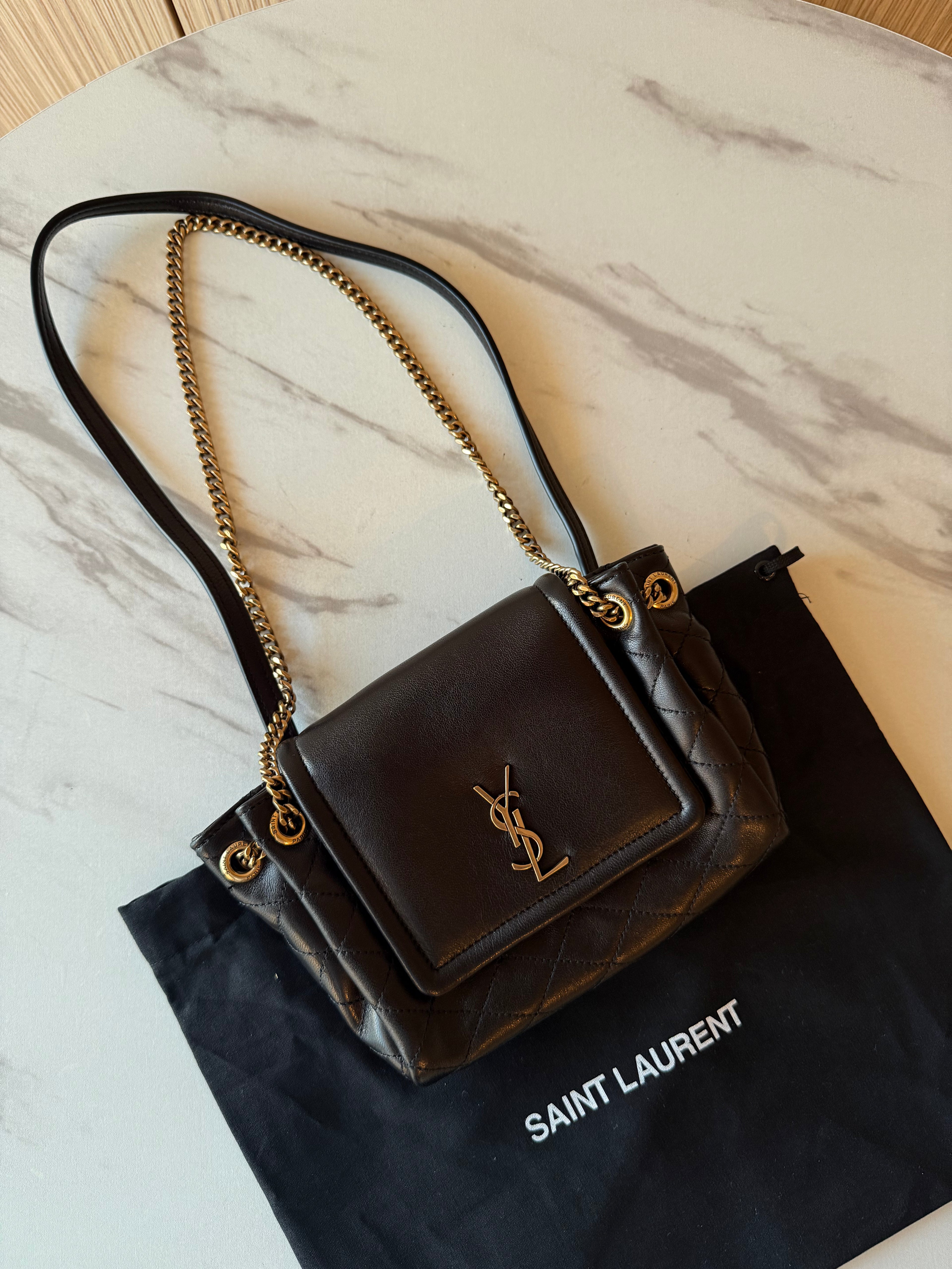 SAINT LAURENT MINI NOLITA IN LAMBSKIN