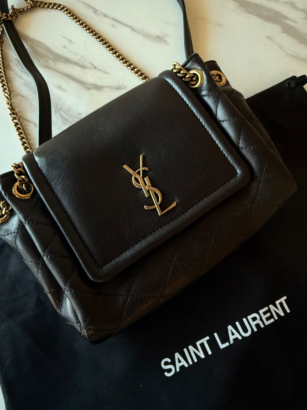 SAINT LAURENT MINI NOLITA IN LAMBSKIN