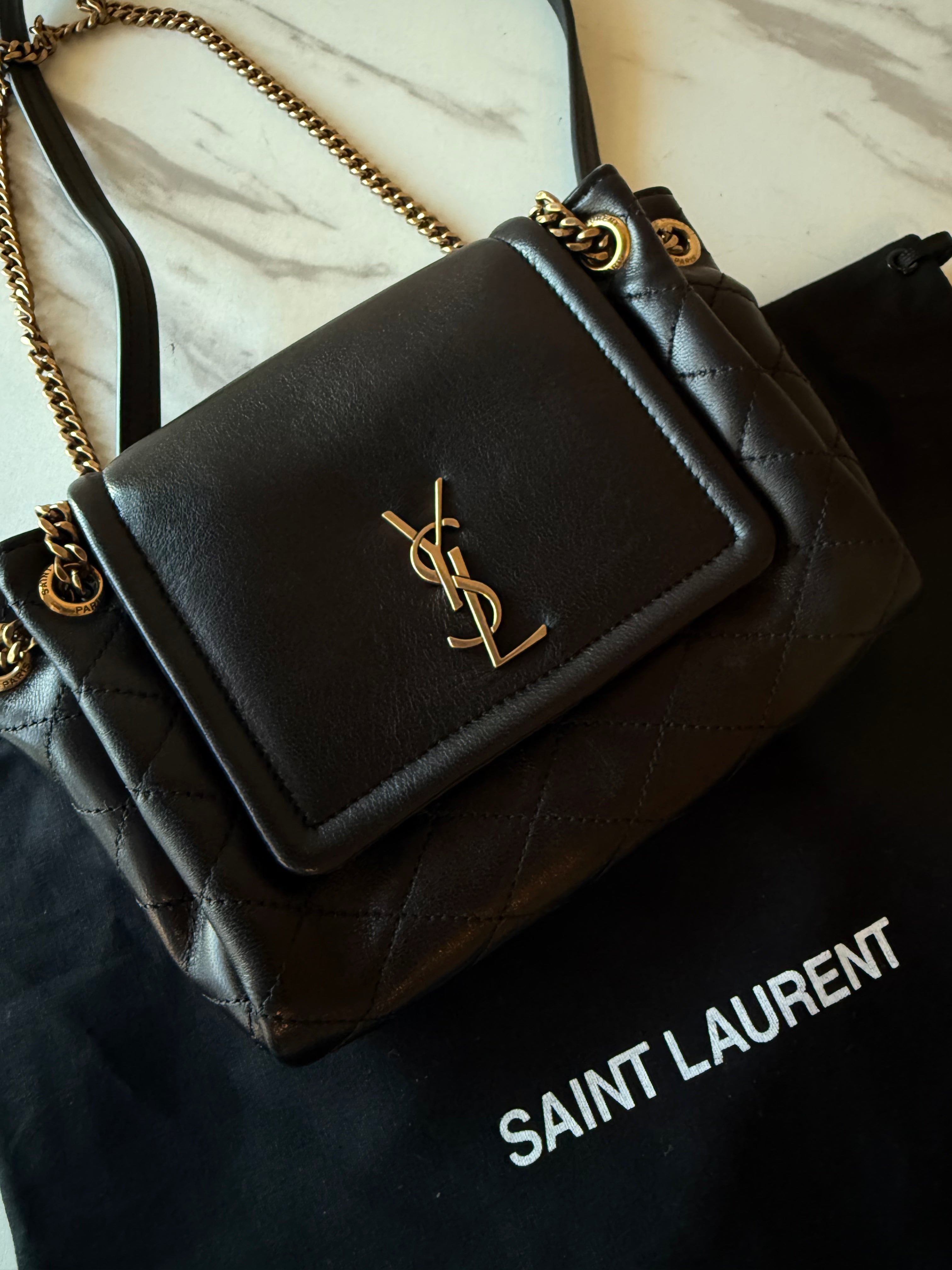 SAINT LAURENT MINI NOLITA IN LAMBSKIN