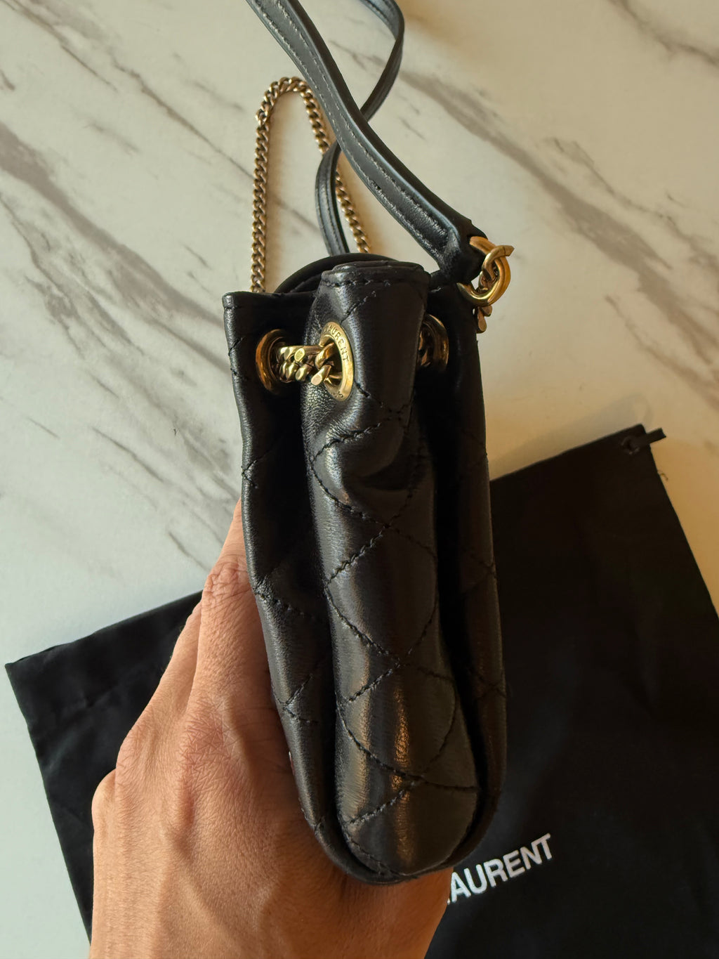 SAINT LAURENT MINI NOLITA IN LAMBSKIN