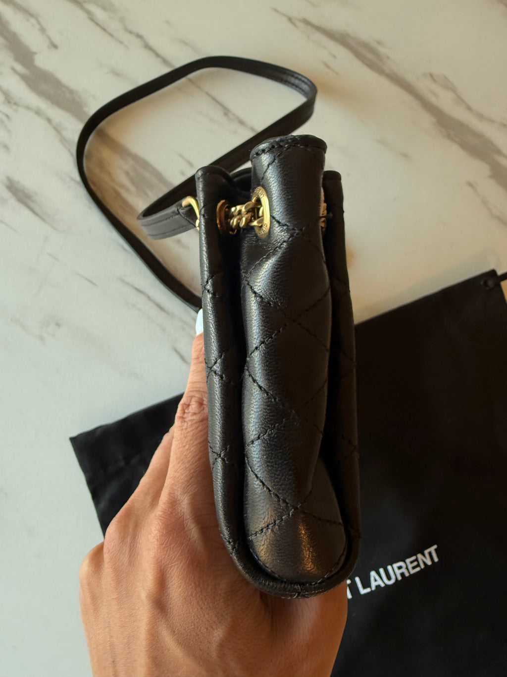 SAINT LAURENT MINI NOLITA IN LAMBSKIN