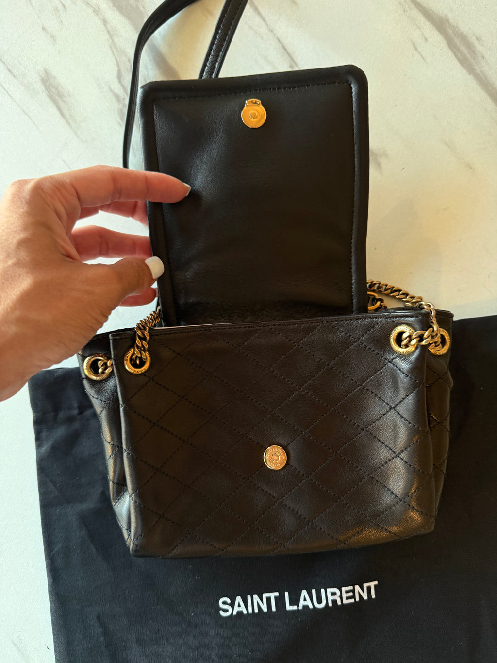 SAINT LAURENT MINI NOLITA IN LAMBSKIN