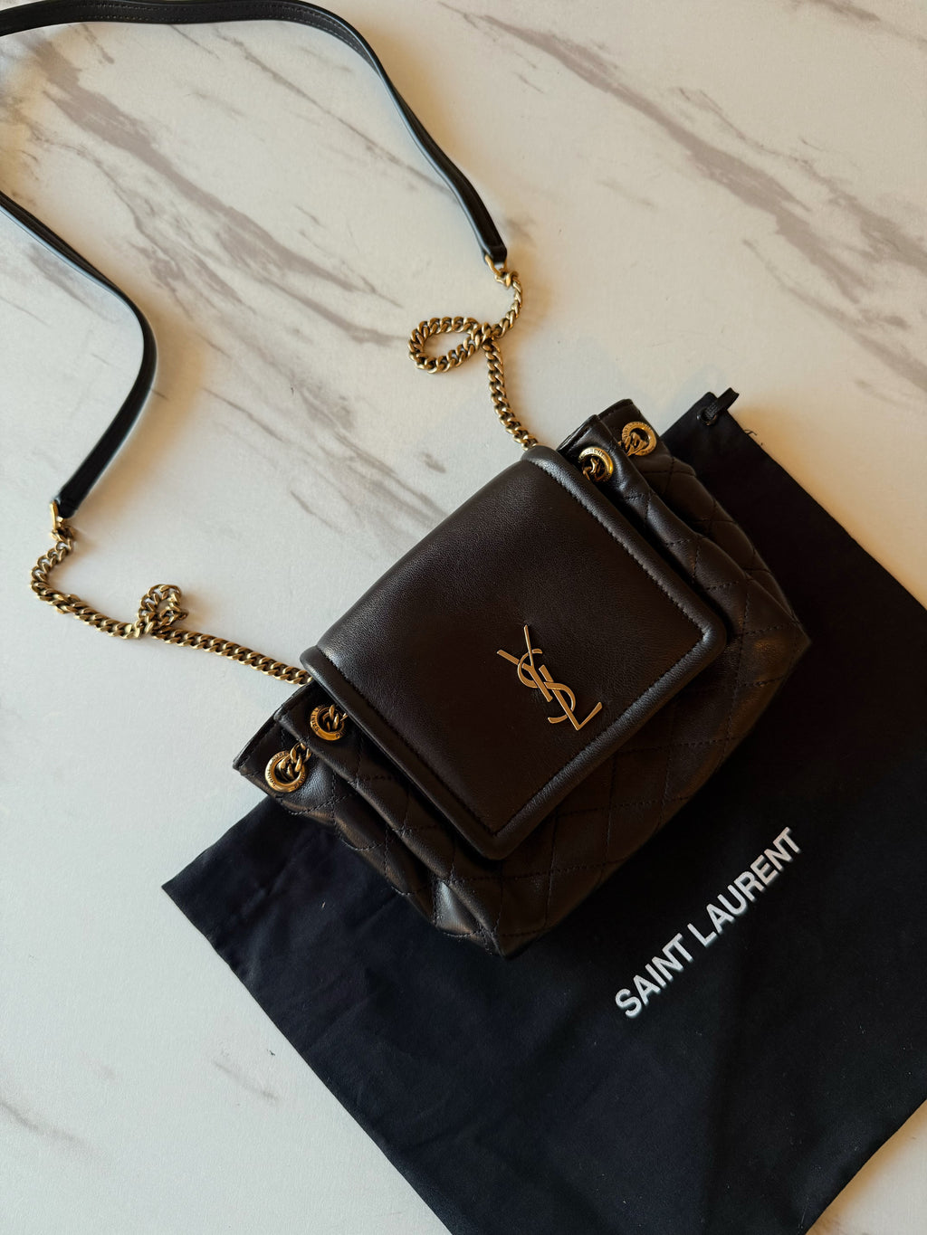 SAINT LAURENT MINI NOLITA IN LAMBSKIN