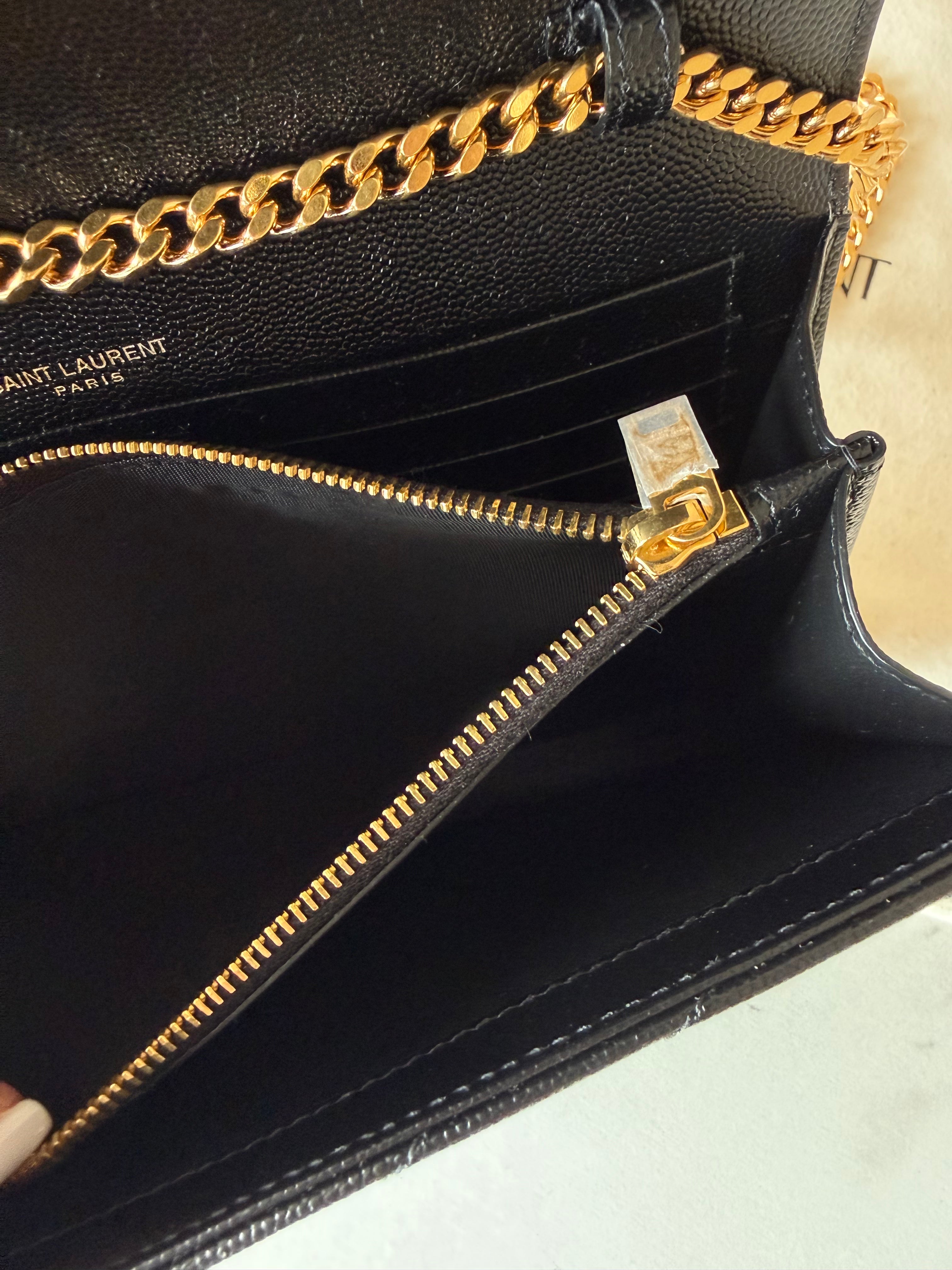 SAINT LAURENT CASSANDRE ENVELOPE CHAIN WALLET