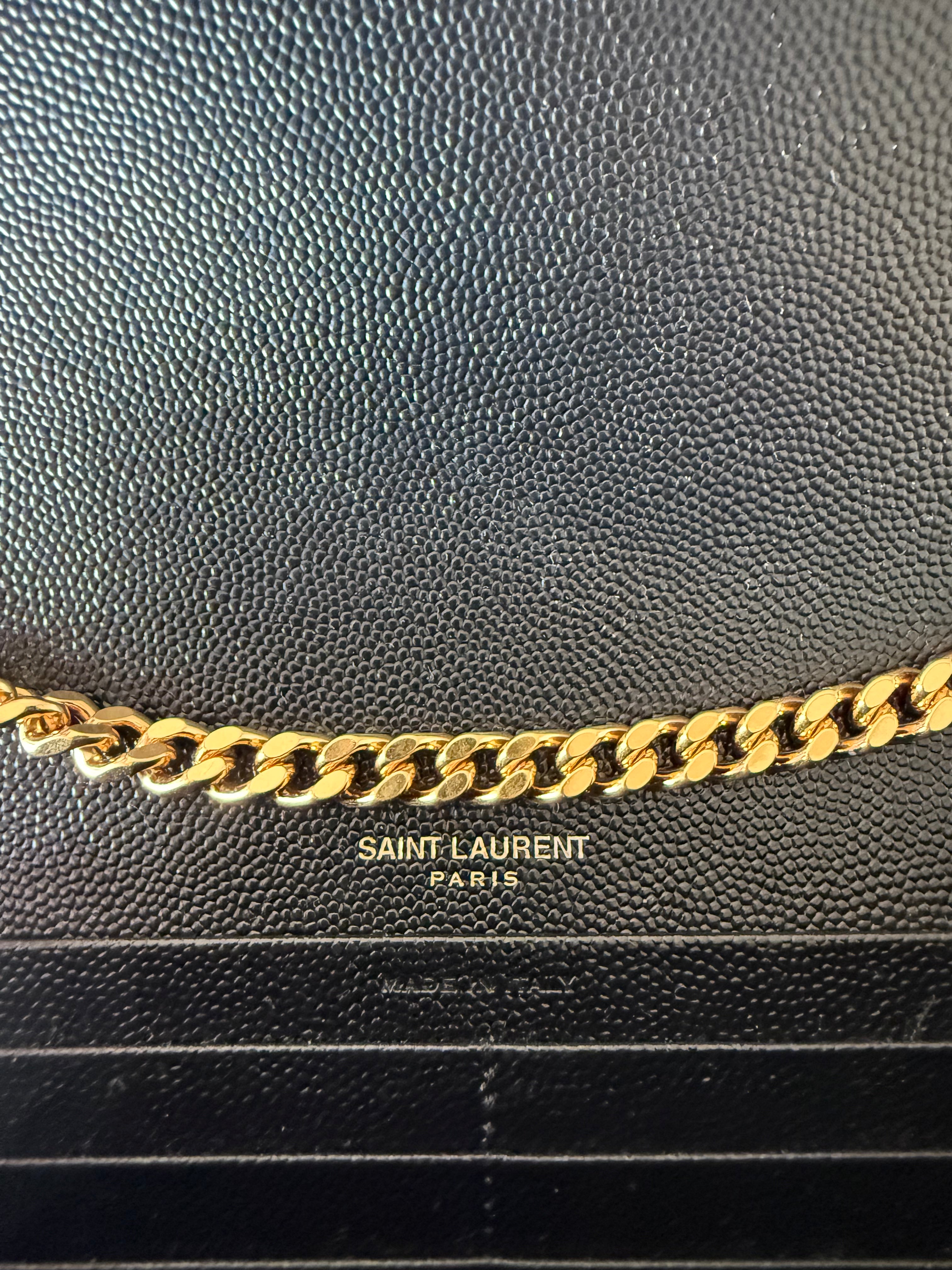SAINT LAURENT CASSANDRE ENVELOPE CHAIN WALLET