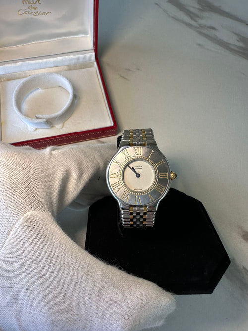 Cartier Must 21 Two-Toned Quartz Ladies Watch